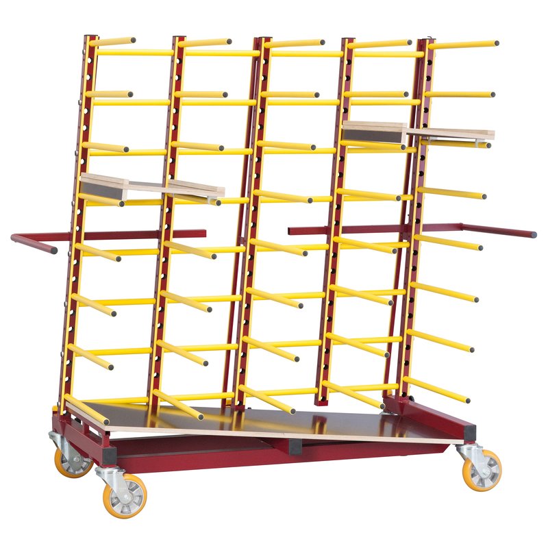Jowi Nautilus transport rack with telescopic back capacity for large panels up to 3 by 2 meters