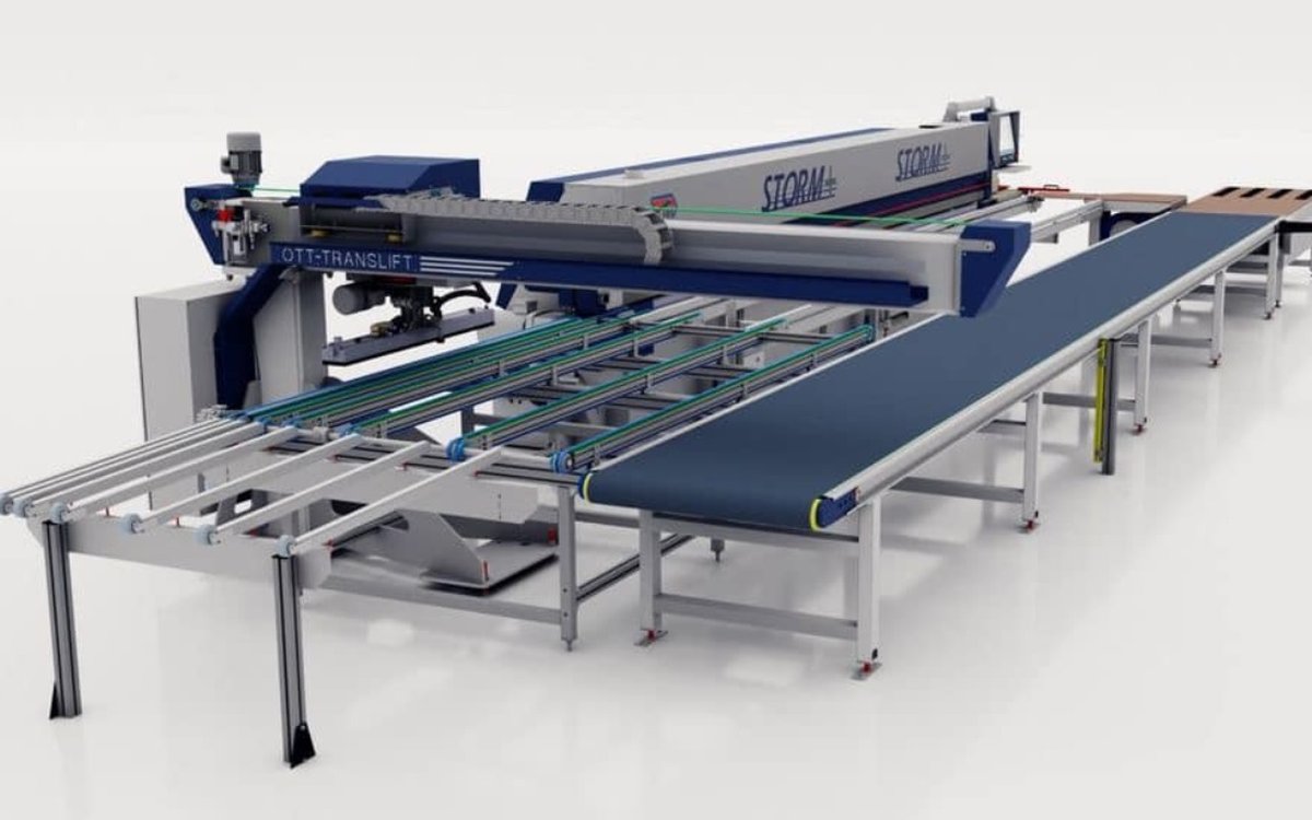 Ott Storm edgebander with Translift return system